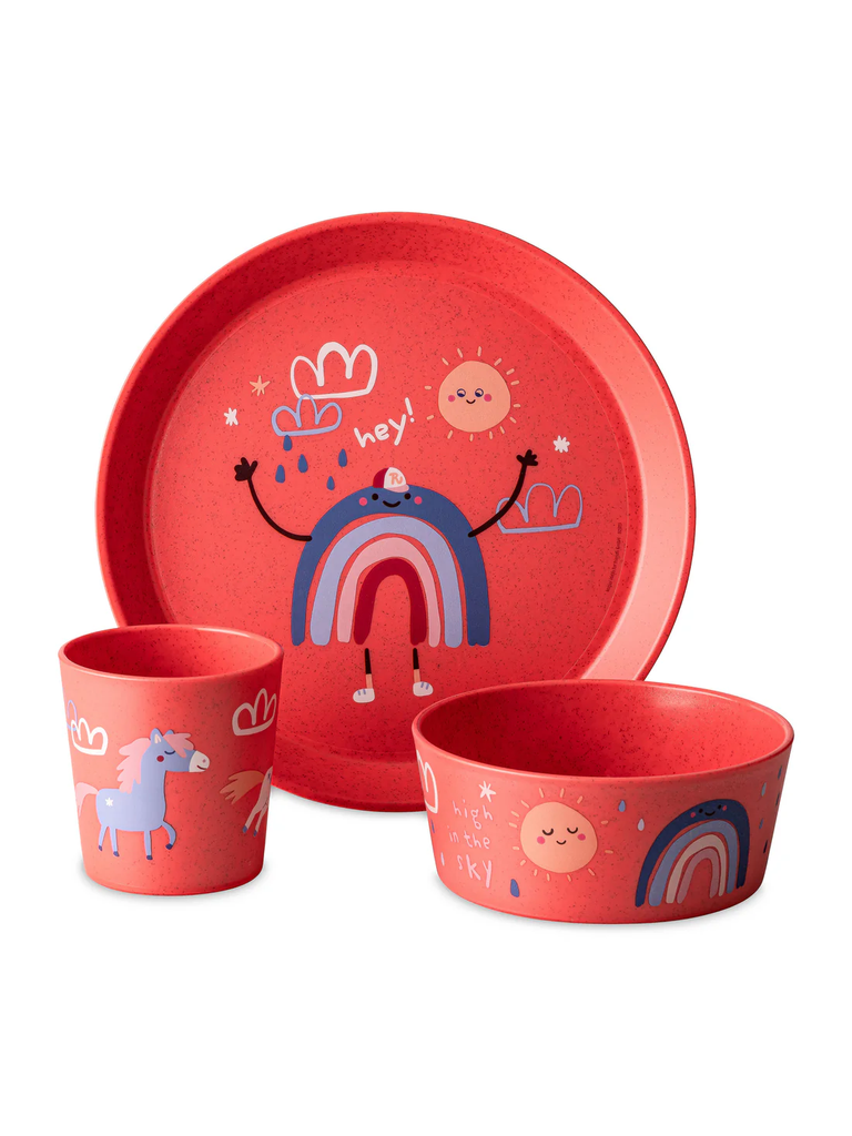 [KOZ-8337745] Koziol | Set petite assiette + bol + Gobelet - Organic red dreams