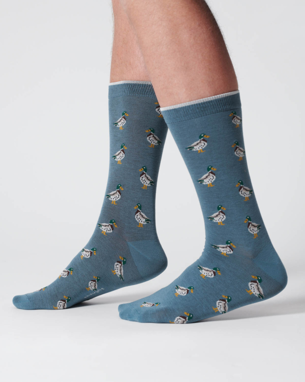 [BTR-TA499C-MISTY-BLUE-7-11] THOUGHT | Chaussettes homme Duck - Misty blue