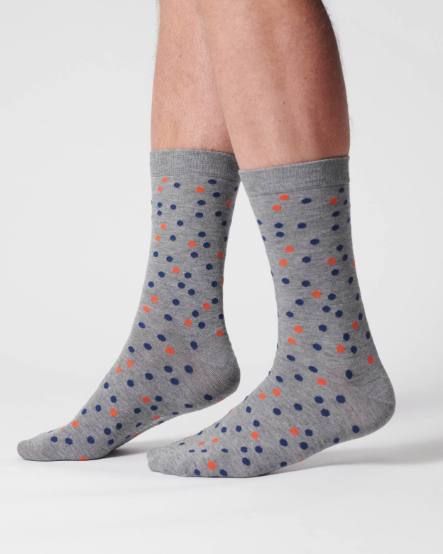 [BTR-TA500C-GREY-MARL-7-11] THOUGHT | Chaussettes homme Dotty - Grey marl