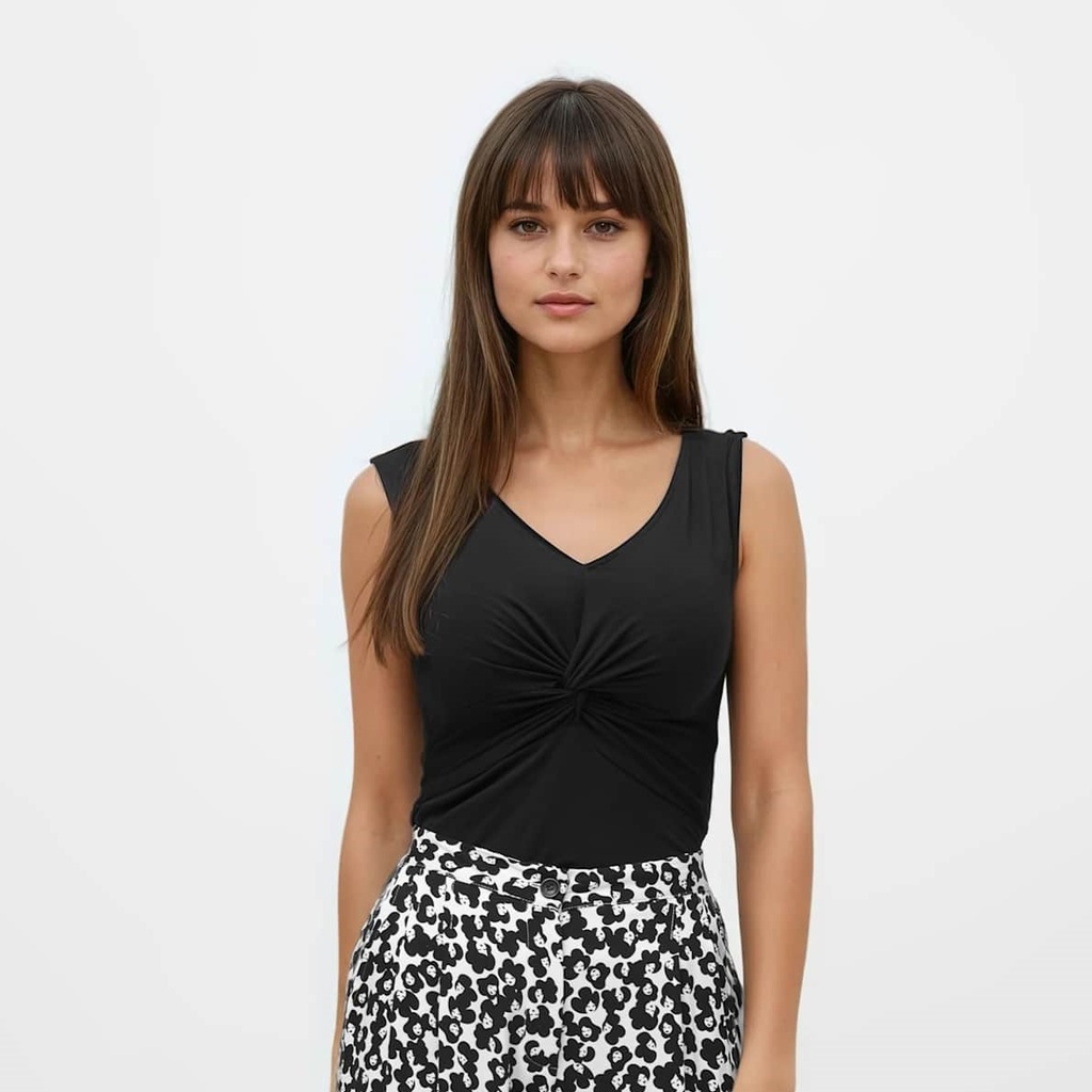 MADEMOISELLE YEYE | T-shirt Cross Chic - Black
