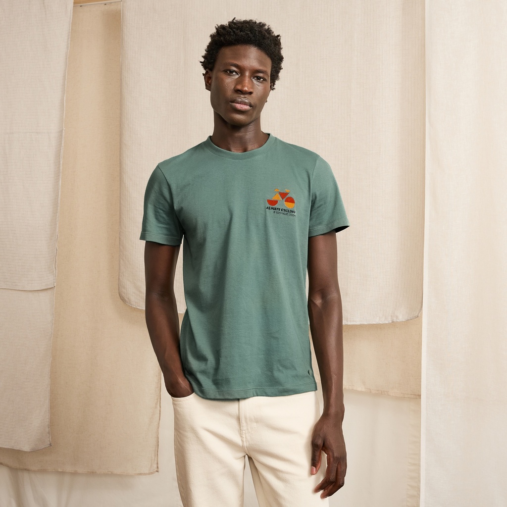 FAGUO | T-shirt Arcy en coton -  always cycling green