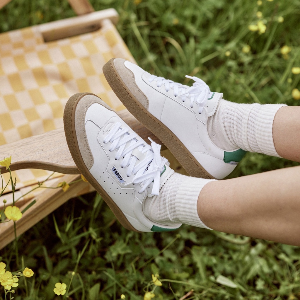 FAGUO | Basket Lumbo Leather Suède - White
