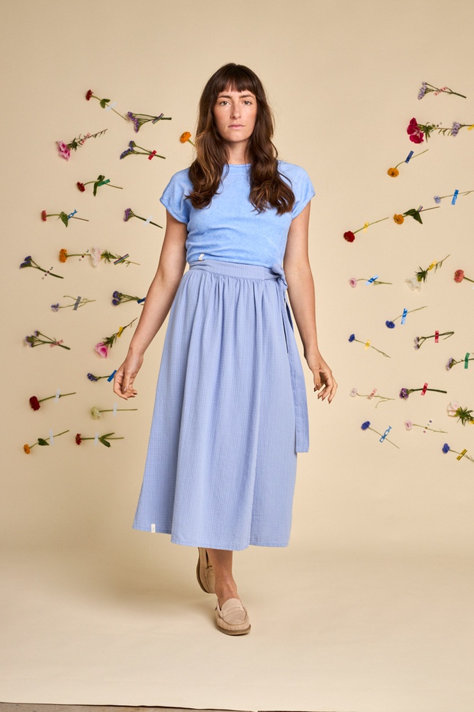 GRAINE | Jupe en coton biologique Conscience - Bleu ciel