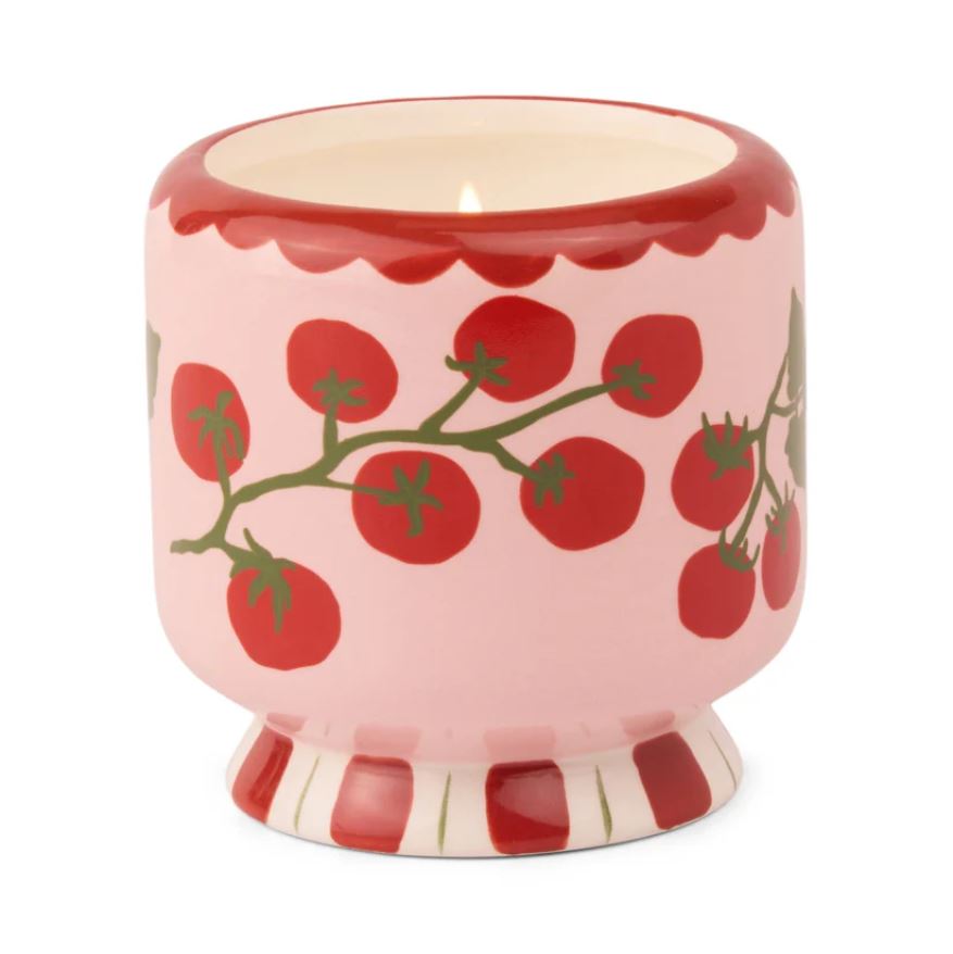 [DES-AD0810EU] DESIGNWORKS COLLECTIVE | Bougie parfumée avec récipient en céramique  - Tomato 
