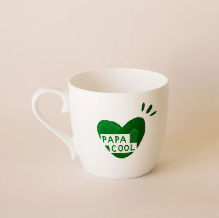 [EMO-Le mug coeur Papa cool - vert sapin] EMOI-EMOI | Le mug coeur Papa Cool  - Vert sapin