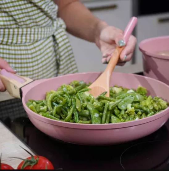 [COO-MJAP28RO] Cookut | Poêle Poignée Amovible 28 cm - Guimauve (poignée non incluse)