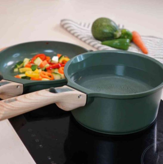 [COO-MJAS20VE] Cookut | Casserole poignée amovible 20 cm - Fougère