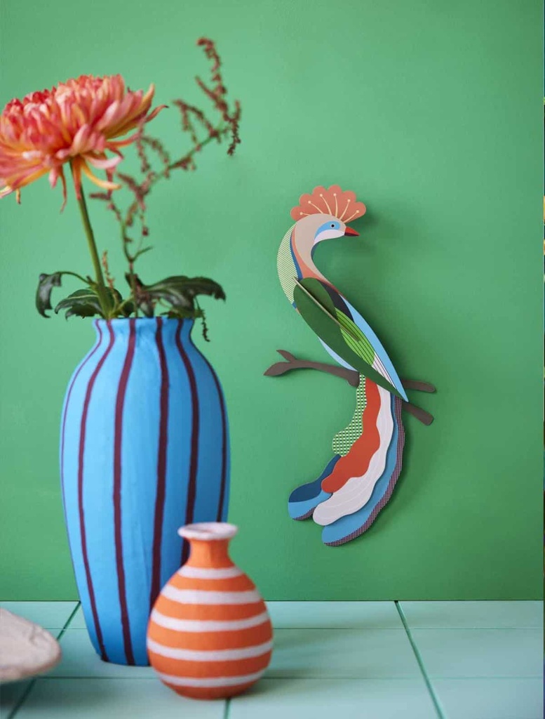 [STR-TTM220] Studio Roof | Oiseau de paradis décoratif en carton recyclé - Meti