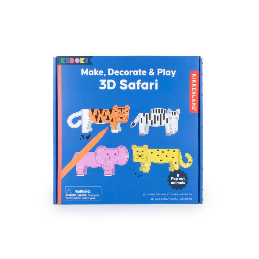 [KIK-KID12-EU-F] Kikkerland | Créer, décorer et jouer - 3D Safari
