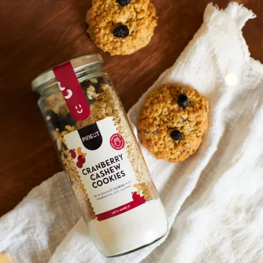 [PIN-PIN516] PINEUT || Préparation pour cookies aux cranberries et noix de cajou en bocal