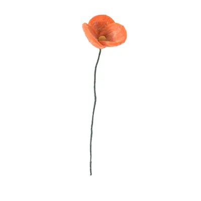 [AVE-2668] AVEVA DESIGN || Fleur En Laine Éternelle – Coquelicot Orange
