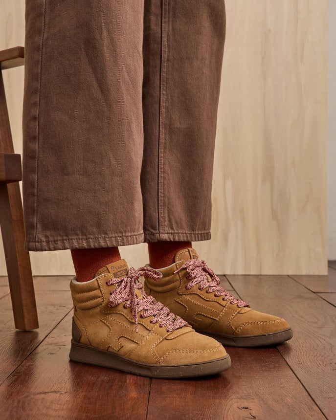 FAGUO | Baskets Montantes Hazel Mid - Camel 