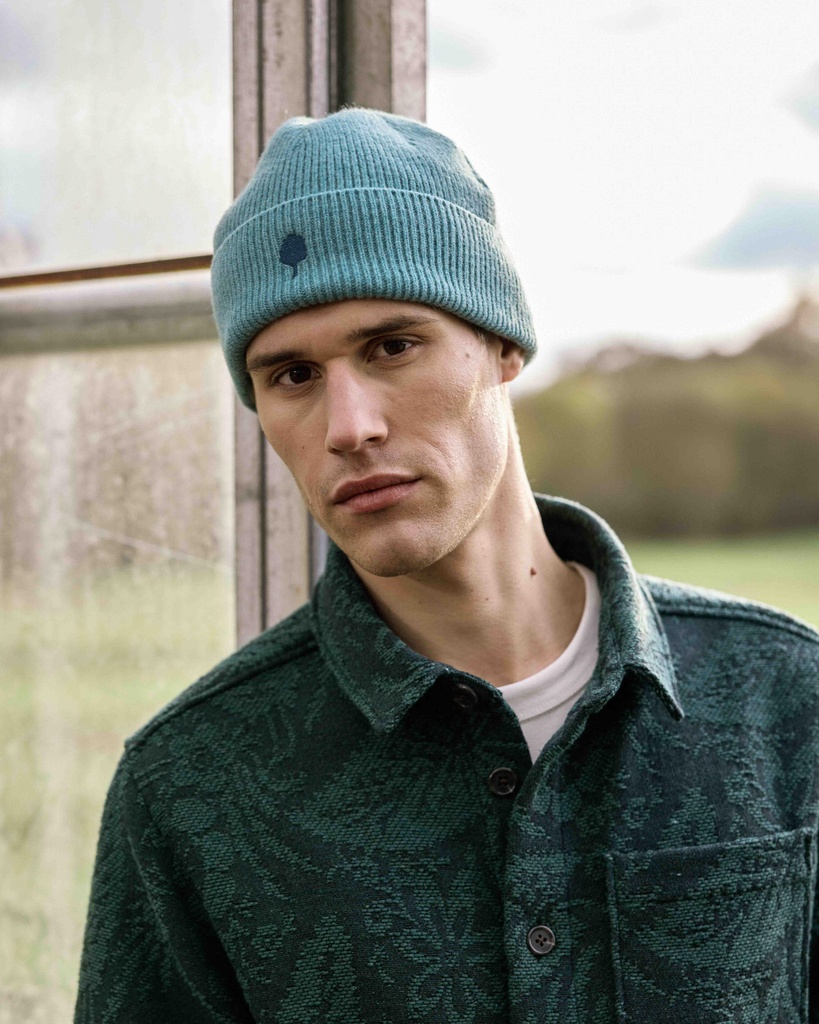 [FAG-W25M-F25HA0401-BLU87-TU] FAGUO | Bonnet en maille - bleu