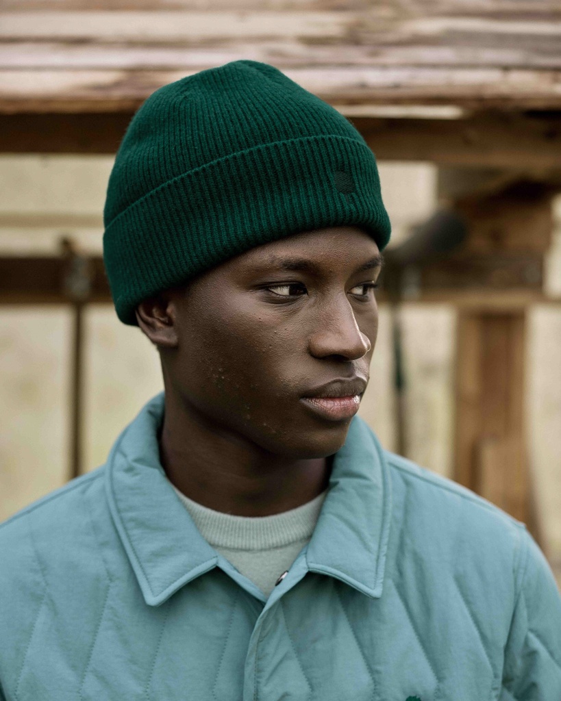 [FAG-W25M-F25HA0401-GRE39-TU] FAGUO | Bonnet en maille - vert 