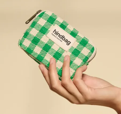 [HIN-LILI-VICHYVERT] HindBag | Porte Monnaie Lili - Vichy Vert