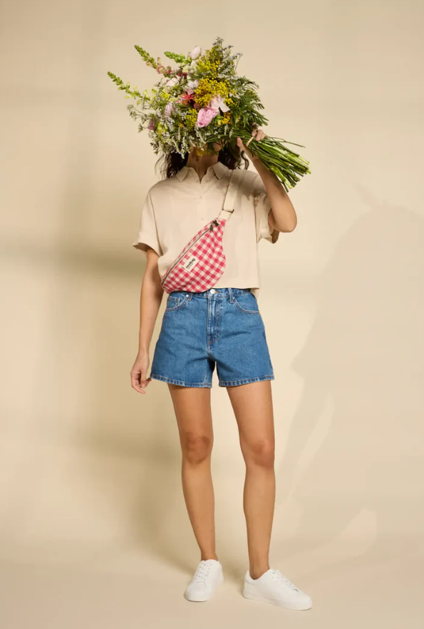 [HIN-OLI_VICHYROSE] HindBag | Banane Olivia - Vichy Rose 