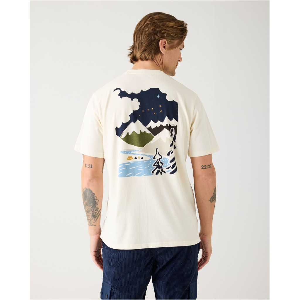 KNOWLEDGE COTTON APPAREL | T-shirt Regenerative Organic Cotton - Egret