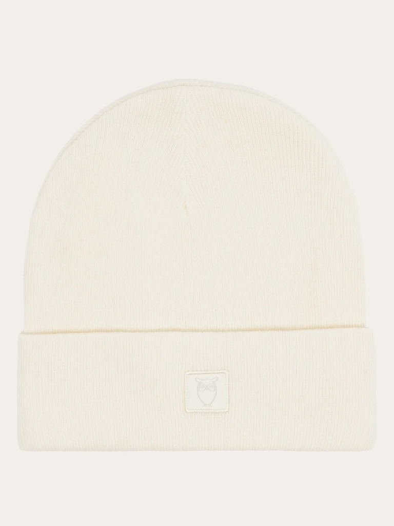 [KCA-W25M-82206-1387-One size] KNOWLEDGE COTTON APPAREL | Bonnet laine RWS - Egret