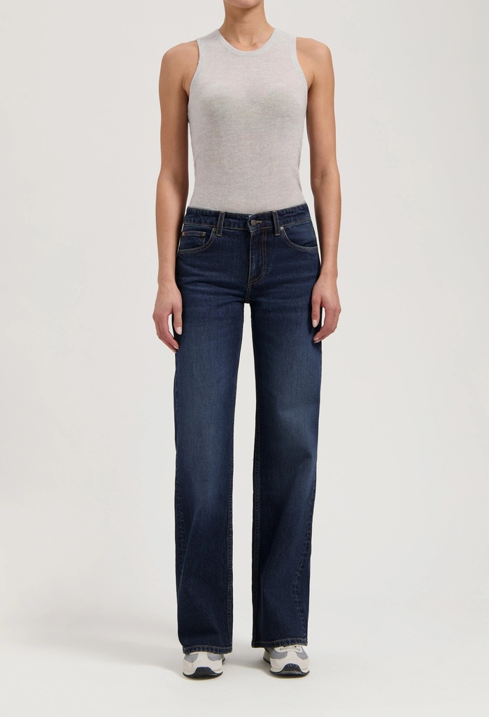 MUD JEANS || Jean Cleo Mid Loose – Rustic Blue – Femme