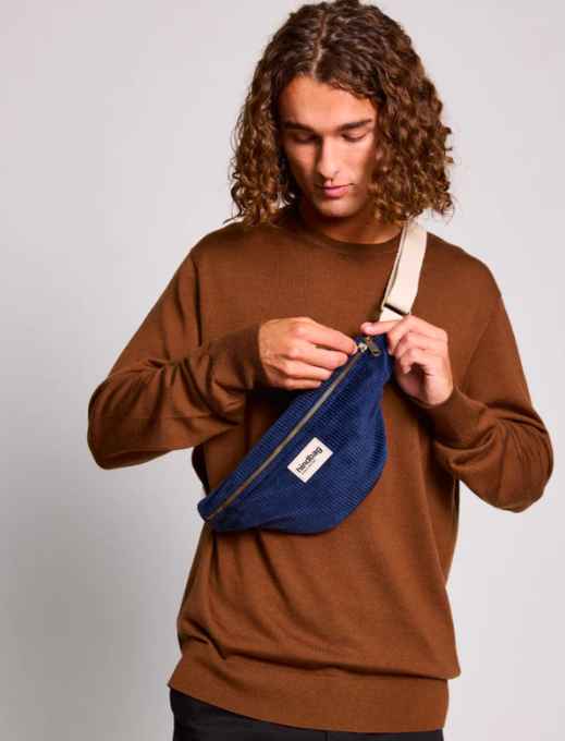 [HIN-OLI_VEL_BM] HINDBAG || Sac banane Olivia – Velours marine