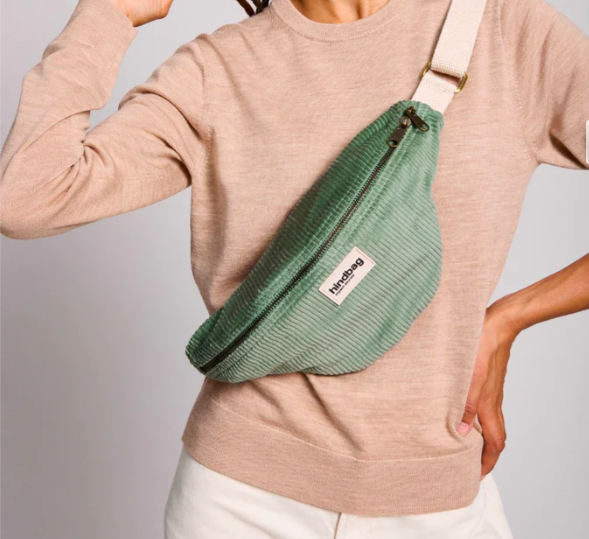 [HIN-OLI_VEL_VE] HINDBAG || Sac banane Olivia – Velours vert d’eau