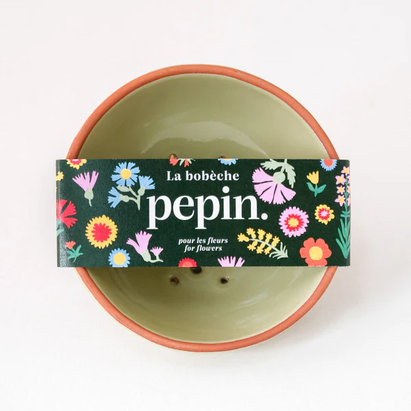 [PEP-ACC-BOBF-RDGN] PEPIN || Bobèche Fleurs – Vert sauge