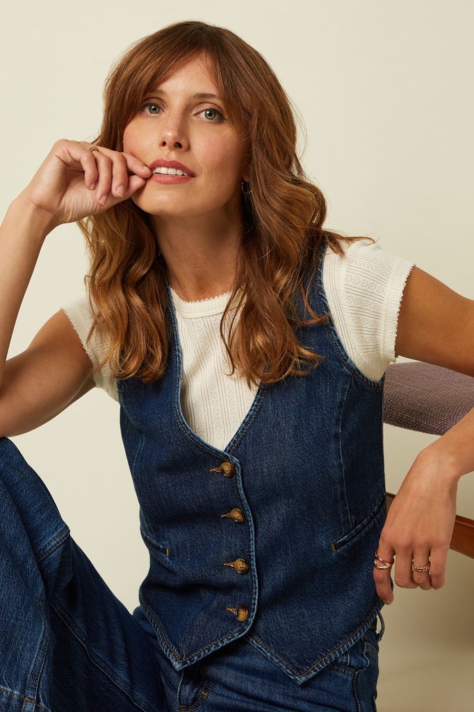 KING LOUIE || Gilet Playa Denim – Blue Tint