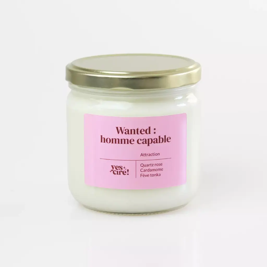 [YES-SV26-1] YESCIRE || Bougie quartz rose “Attraction” – Wanted : homme capable