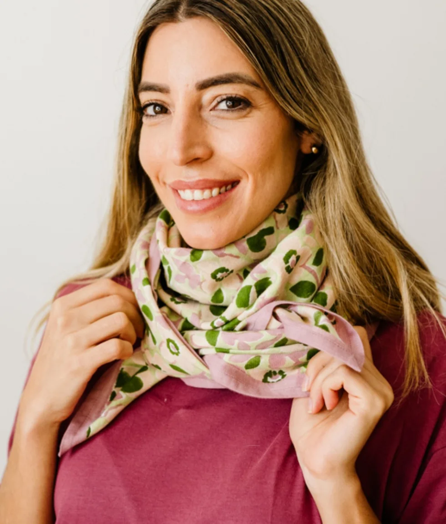 [BIN-FL_AME_GRE] BINDI ATELIER || Grand Foulard – Amelia Green 