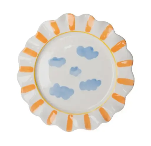 [TRQ-POR853] TRANQUILLO || Assiette VELOBLOOM – Nuage orange