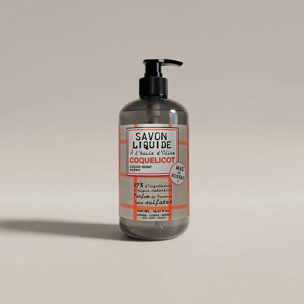 [MDR-200.4.005] MAS DU ROSEAU || Savon liquide 500 ml – Coquelicot