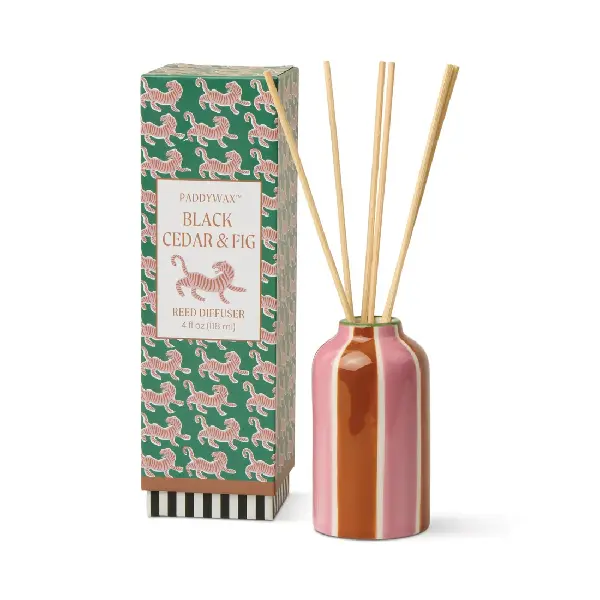 [DES-ADDF0404EU] DESIGNWORKS COLLECTIVE || Diffuseur de parfum Adopo Tiger Ceramic Diffuser – Cèdre Noir & Figue