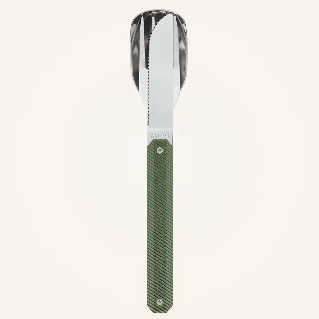 [AKD-A01MA0002] AKINOD || Couverts Droits 12:34 – Aluminium Kaki