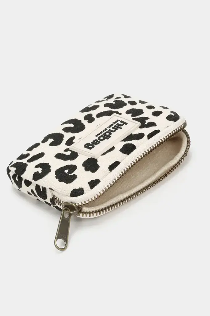 [HIN-LILI_LEO_NAT] HindBag | Porte Monnaie Lili - Leopard ECRU