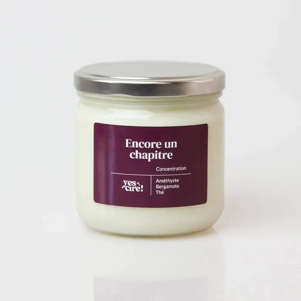 [YES-BT002] YESCIRE || Bougie Encore un chapitre | Bougie améthyste "concentration"