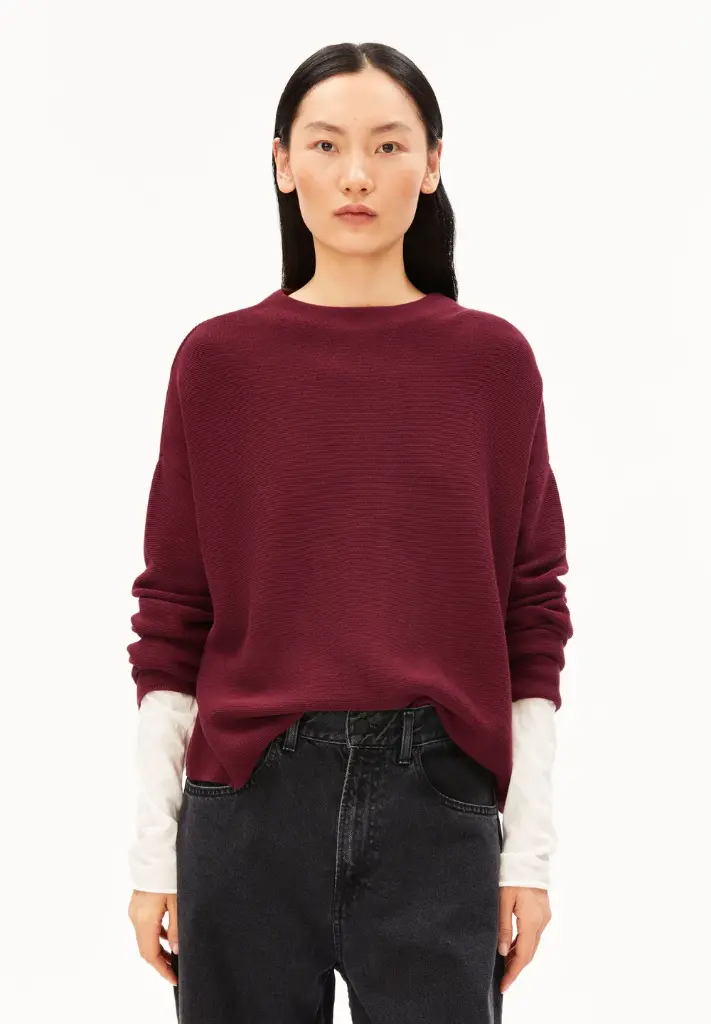ARMEDANGELS || Pull en maille Merinaa Links Links – Velvet Red