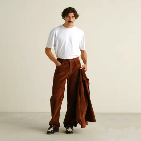 DEDICATED || Pantalon Hamburg Velours Côtelé – Cappuccino