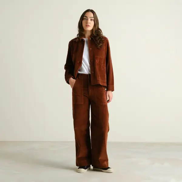 DEDICATED || Pantalon Workwear Vara Velours Côtelé – Cappuccino