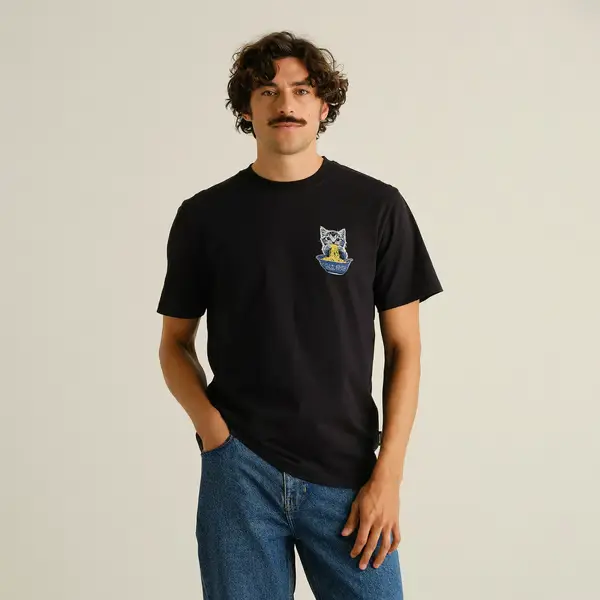 DEDICATED || Tee-shirt Stockholm Cat And Noodles – Black