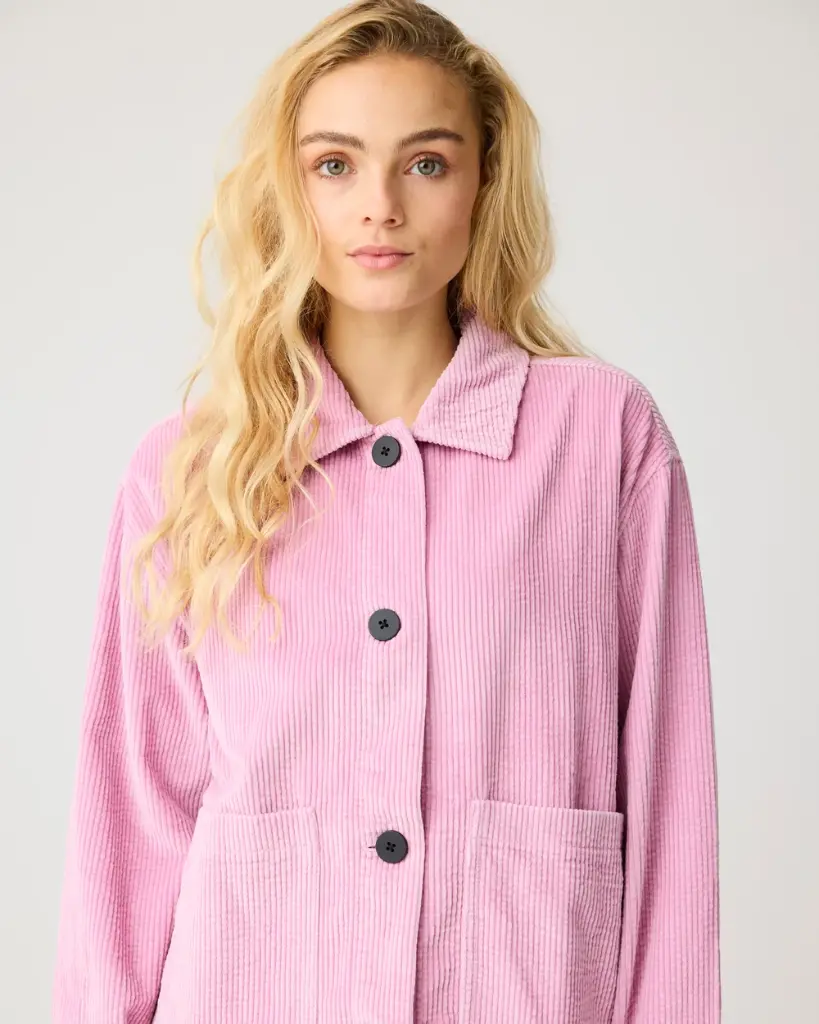 KNOWLEDGE COTTON APPAREL || Surchemise femme en velours côtelé - Corduroy overshirt - Orchid Haze