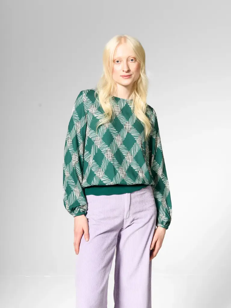 MADEMOISELLE YÉYÉ || Haut côtelé à carreaux femme - Rib & Flow Top - Plaid