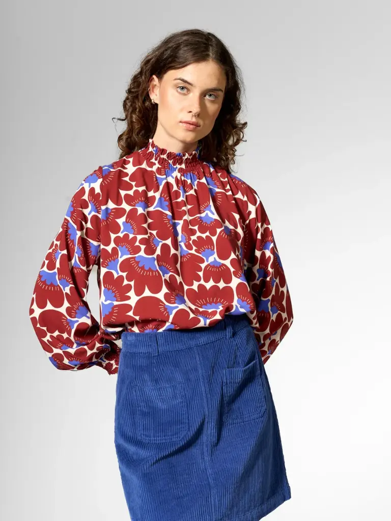 MADEMOISELLE YÉYÉ || Chemisier femme rétro - Hey Girl Blouse - Golden Autumn