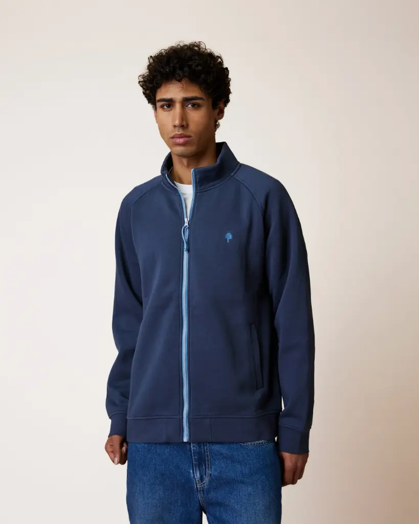 FAGUO || Sweat zippé Horte – Marine grisé