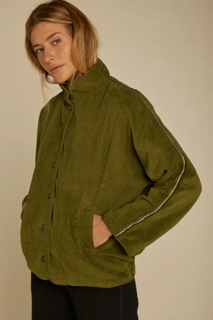 GRAINE || Veste sportswear en velours côtelé bio - Fidèle - Vert kaki