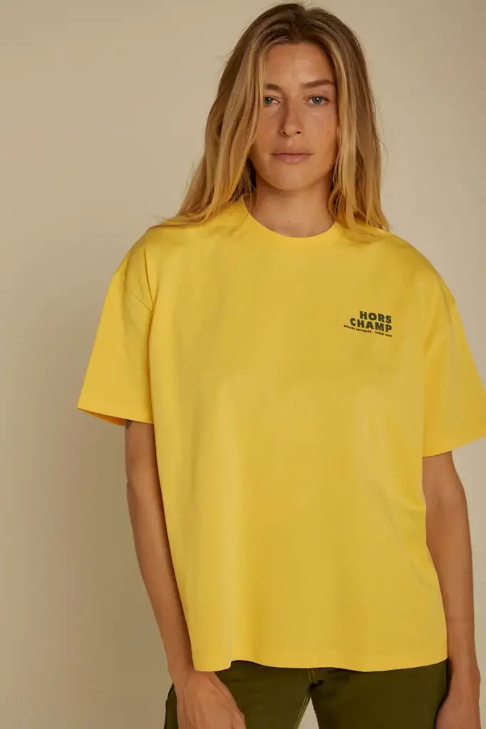 GRAINE || Tee-shirt épais coupe vintage en coton biologique - Pétale - Jaune soleil