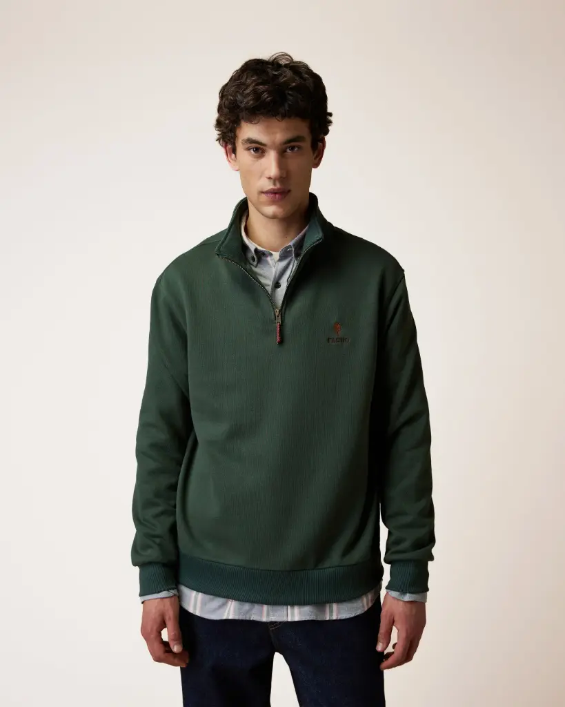 FAGUO || Sweat zippé Amboise – Vert