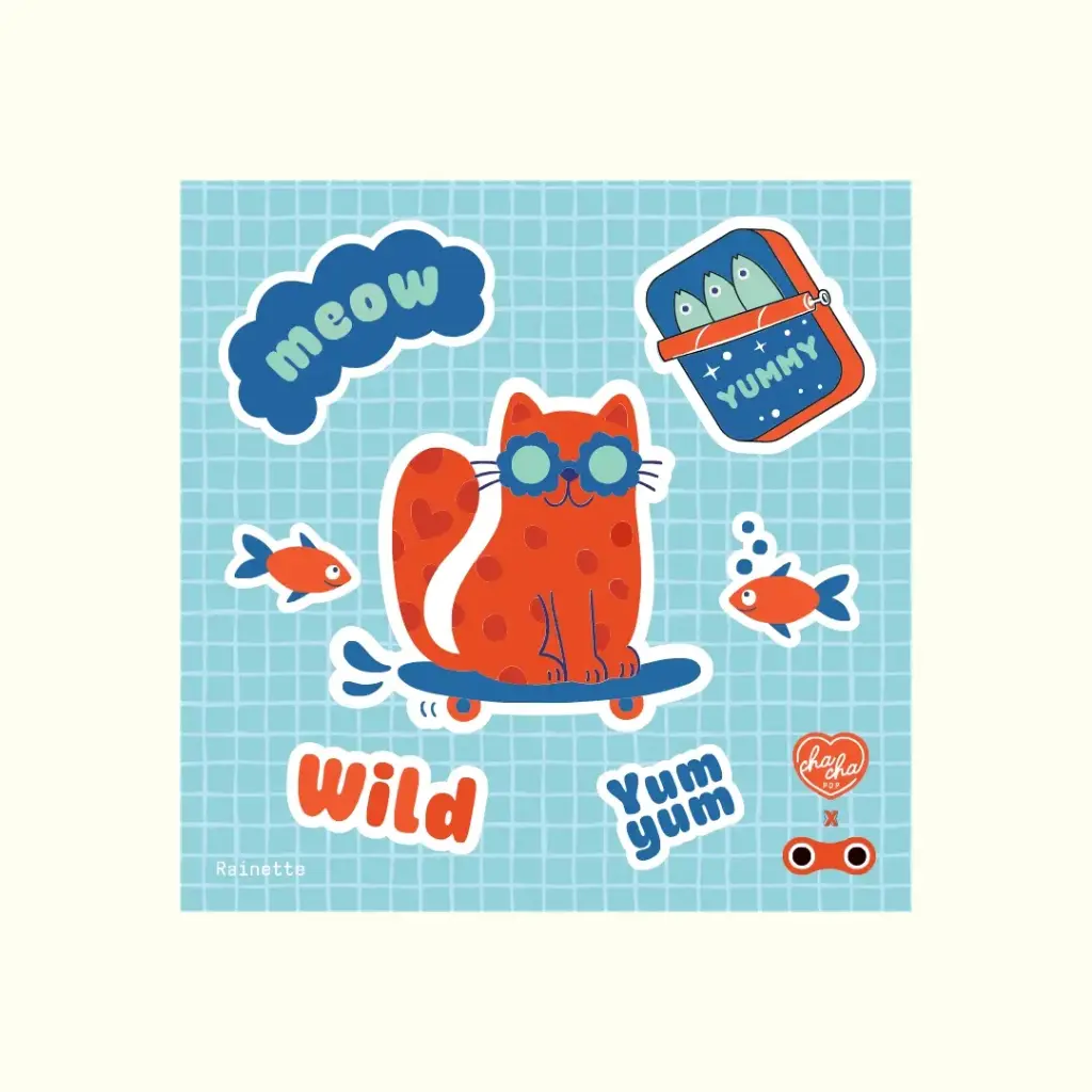 [RAI-STI-CAT] RAINETTE || Petits stickers réfléchissants – Cat